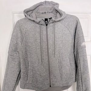 Adidas Gray Zip Up Sweatshirt
